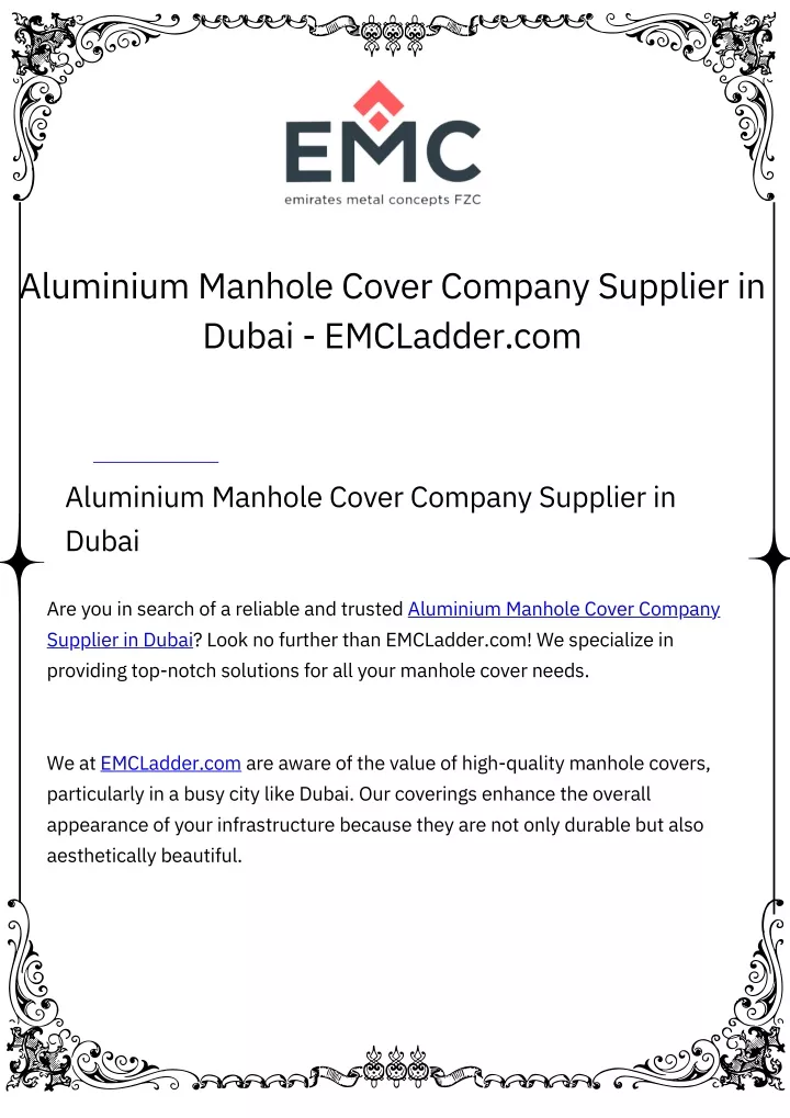 aluminium manhole cover company supplier in dubai
