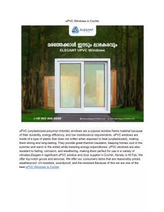 upvc windows in cochin
