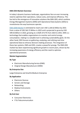 EMS-ODS Market