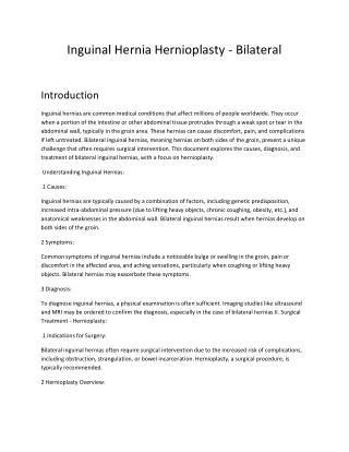 Inguinal Hernia Hernioplasty - Bilateral rate in Kolkata-meddco