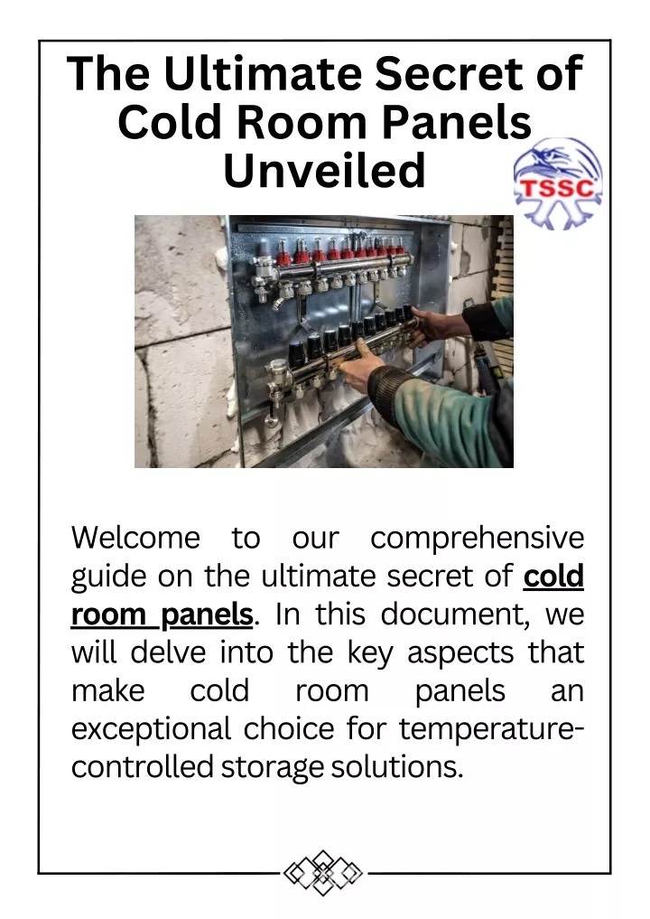 the ultimate secret of cold room panels unveiled