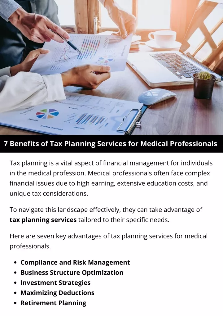 7 benefits of tax planning services for medical