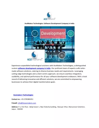 acemakers technologies software development