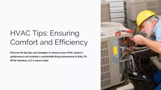 HVAC Tips: Ensuring Comfort and Efficiency