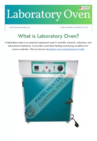 Safety Features To Prevent Overheating of Laboratory Oven