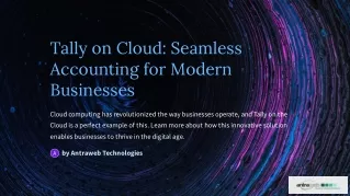 tally on cloud seamless accounting for modern
