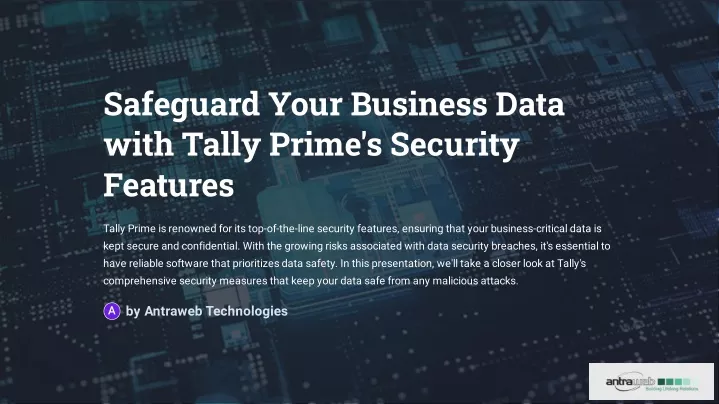 safeguard your business data with tally prime