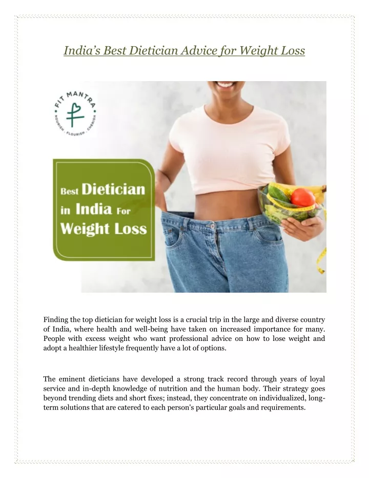 india s best dietician advice for weight loss