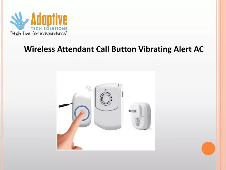 wireless attendant call button vibrating alert ac
