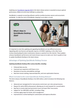 updating your quickbooks upgrade 2024