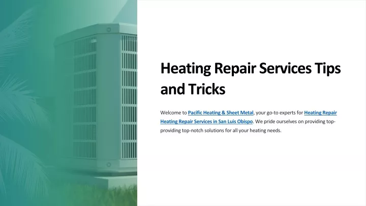 heating repair services tips and tricks