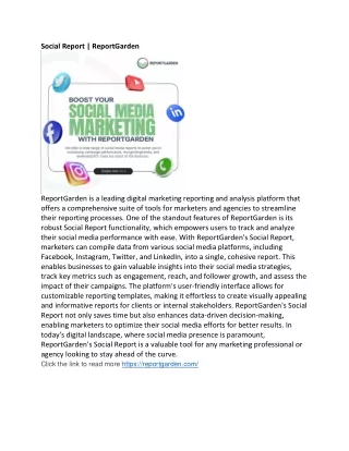 social report reportgarden