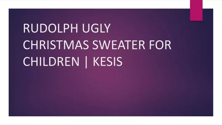 rudolph ugly christmas sweater for children kesis