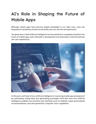 AI's Role in Shaping the Future of Mobile Apps (1)