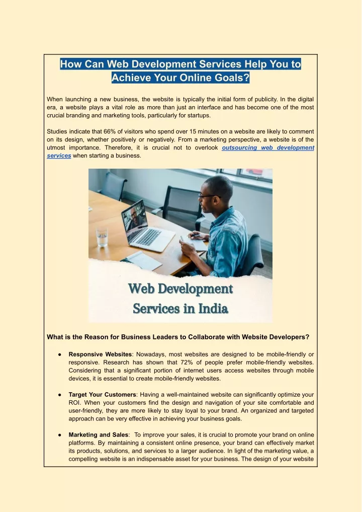 how can web development services help