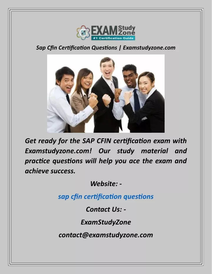 sap cfin certification questions examstudyzone com