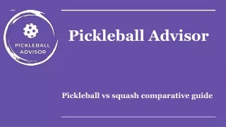 Pickleball And Squash