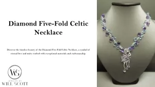 Diamond Five Fold Celtic Necklace