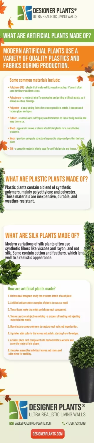 What Are Artificial Plants Made Of?