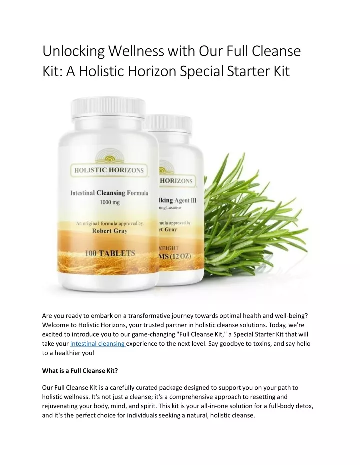 unlocking wellness with our full cleanse kit a holistic horizon special starter kit