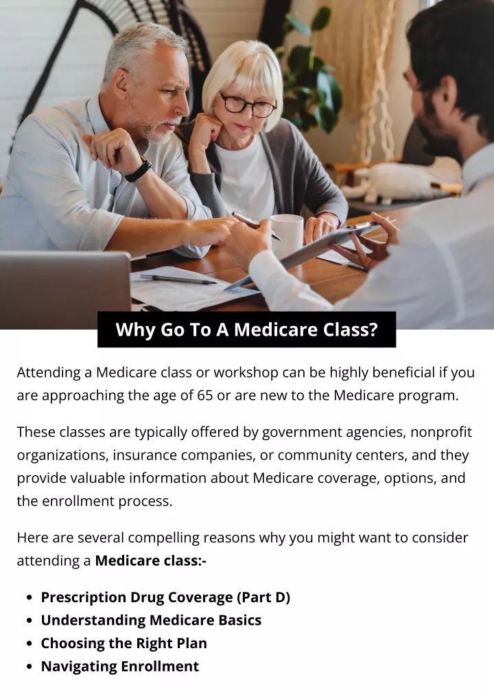 why go to a medicare class