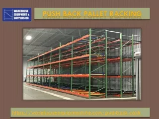 Push Back Pallet Racking For Sale PPT