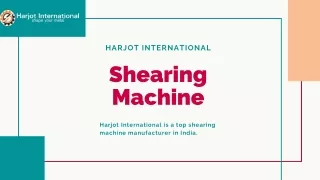 Multipurpose Shearing Machine for Sheet Metal
