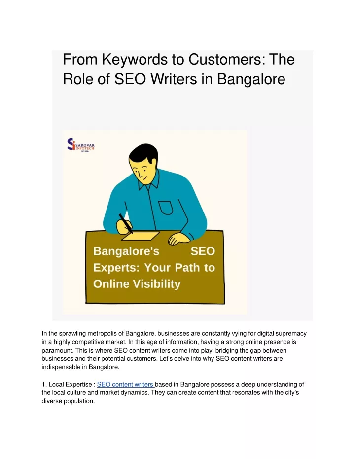 from keywords to customers the role