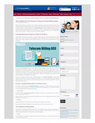Telecom Billing OSS: The Evolution of Postpaid and Prepaid Billing Systems