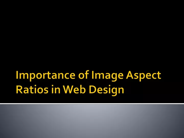 importance of image aspect ratios in web design