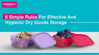 Dry Goods Storage - Varmora