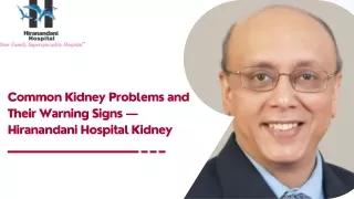 common kidney problems and their warning signs