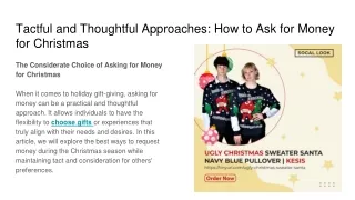 Tactful and Thoughtful Approaches_ How to Ask for Money for Christmas