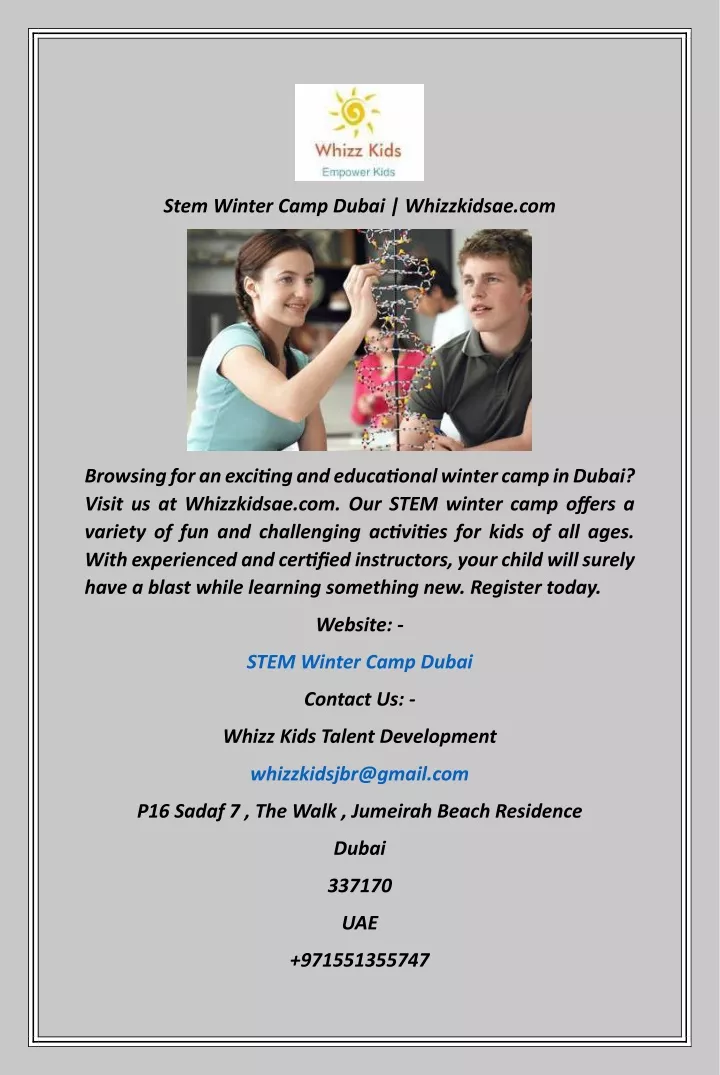 stem winter camp dubai whizzkidsae com