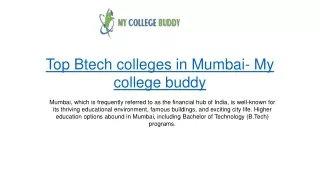 Top btech colleges in Mumbai- My college Buddy