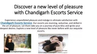 Discover a new level of pleasure with Chandigarh