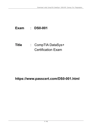 download valid comptia datasys ds0 001 dumps
