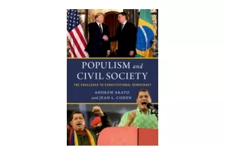Kindle online PDF Populism and Civil Society The Challenge to Constitutional Dem