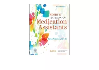Download PDF Mosbys Textbook for Medication Assistants E Book for android