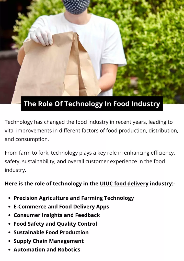 the role of technology in food industry