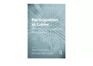 Download PDF Participation in Crime Domestic and Comparative Perspectives Substa