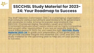 SSCCHSL Study Material for 2023-24 Your Roadmap to Success