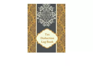 Download PDF Tax Deduction Log Book A Record Book To Keep Track Of Your Deductib