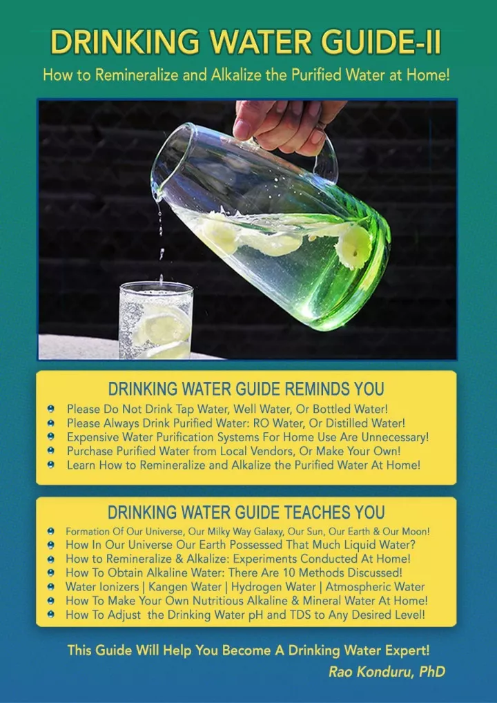 drinking water guide ii how to remineralize