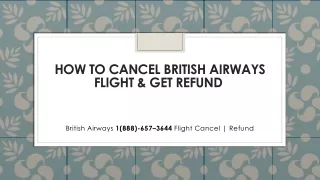 How To Cancel British Airways Flight & Get refund