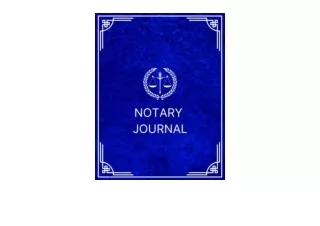 PDF read online Notary Journal Public Record Book for Notarial Acts Official Not