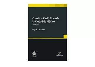 PDF read online Constitución Política de la Ciudad de México 2ª Edición Textos L