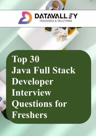 30 Java Full Stack Developer interview questions for Freshers