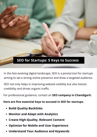 seo for startups 5 keys to success