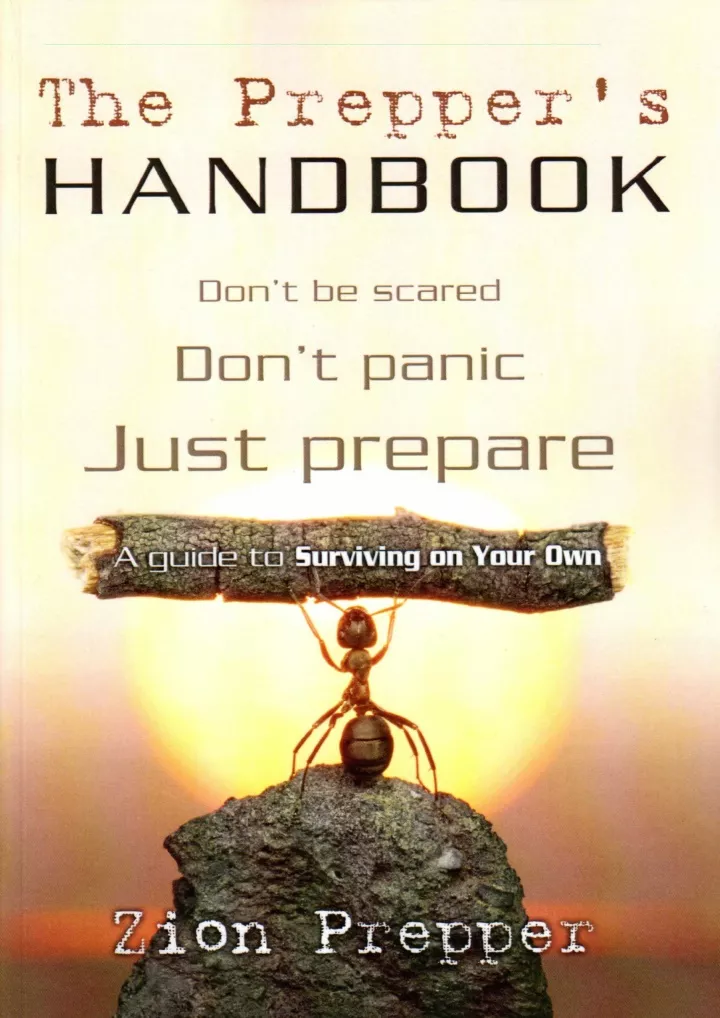 the prepper s handbook first edition download